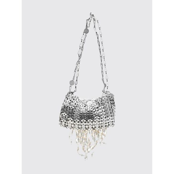PACO RABANNE Handbags - Rabanne Women 1969 Nano Metallic Mesh Mini Bag Rabanne With Jewel Fringes